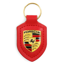 Breloc cu emblema PORSCHE roșu